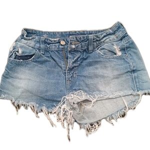 Vintage Guess Jeans Distressed Denim Shorts Y2k Size:27